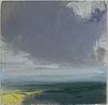 Eric Aho, Am. b. 1966, Approaching Rainstorm, Acrylic on paper, framed under glass