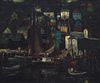 Lawrence Nelson Wilbur, Am. 1897-1988, Gloucester Harbor, 1951, Oil on canvas, framed