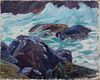 Cadwallader Lincoln Washburn, Am. 1866-1965, Monhegan Rocks, Oil on canvas, unframed
