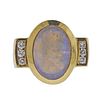 18k Gold Opal Diamond Ring