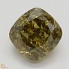 3.01 ct, Natural Fancy Deep Brown Yellow Even Color, SI1, Cushion cut Diamond (GIA Graded), Appraised Value: $34,300 