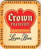 1950 Crown Premium Lager Beer 4Â¼ inch coaster NY-R&H-20 Stapleton, New York