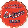 1942 Edelweiss Beer 3Â¾ inch coaster IL-SCH-3 Chicago, Illinois