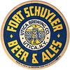 1937 Fort Schuyler Beer & Ales 4Â¼ inch coaster NY-FORT-2 Utica, New York