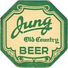 1938 Jung Old Country Beer Octagon 4Â¼ inch coaster WI-JUN-3 Random Lake, Wisconsin