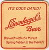1966 Leinenkugel's Beer 3Â¾ inch coaster WI-LEIN-7 Chippewa Falls, Wisconsin