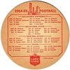 1964 Lone Star Beer 1964 Football Schedule 4Â¼ inch coaster TX-LON-5 San Antonio, Texas