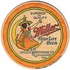 1939 Miller High Life Beer "Smith & Wald" 4Â¼ inch coaster WI-MIL-162 Milwaukee, Wisconsin