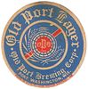 1942 Old Port Lager Beer 4Â¼ inch coaster WI-OLD-1 Port Washington, Wisconsin