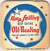 1941 Old Reading Beer 3Â¾ inch coaster PA-READ-31A Reading, Pennsylvania