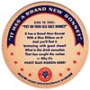 1942 Pabst Blue Ribbon Beer 4Â¼ inch coaster WI-PAB-11 Milwaukee, Wisconsin