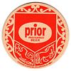 1955 Prior Preferred Beer 4Â¼ inch coaster PA-SCHM-35 Norristown, Pennsylvania