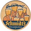 1936 Schmidt's Beer 4Â¼ inch coaster PA-SCHM-3 Philadelphia, Pennsylvania