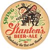 1938 Stanton's Ale-Beer 4Â¼ inch coaster NY-STN-28 Troy, New York