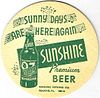 1955 Sunshine Premium Beer PA-BARB-26 Reading, Pennsylvania