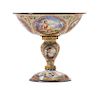 * A Viennese Enameled Silver Compote Height 3 1/4 inches.