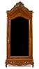 * A Louis XV Style Mahogany Armoire Height 100 inches x 38 width x depth 17 inches.