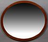 Large French Oval Carved Walnut Overmantel Mirror, late 19th c., with a wide beveled plate, H.- 33 1/2 in., W.- 4 in., D.- 1 1/2 in.