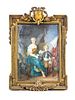 A Continental Miniature Painting Height 6 1/4 x width 4 1/2 inches.