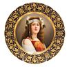 * A Royal Vienna Porcelain Cabinet Plate Diameter 9 5/8 inches.