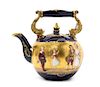 * A Royal Vienna Gilt Metal Mounted Porcelain Teapot Height 7 3/4 inches.