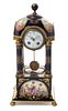 * A Royal Vienna Porcelain Mantel Clock Height 13 1/4 inches.