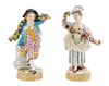 * A Pair of Meissen Porcelain Figures Height of taller 6 1/2 inches.