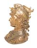 * A Continental Gilt Bronze Wall Applique Height 17 x width 12 inches.