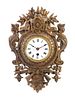 * A Continental Cast Metal Wall Clock Height 14 x width 10 inches.