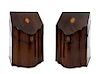 A Pair of George III Style Mahogany Knife Boxes Height 14 inches.