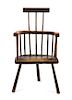 A George III Primitive Comb-Back Ash Armchair Height 41 inches.