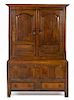 * An English Oak Cabinet on Stand Height 72 1/2 x width 50 1/4 x depth 21 inches.