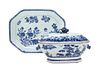 A Chinese Export Porcelain Soup Tureen and Platter Width of platter 16 1/2 inches.