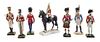 * A Collection of Porcelain Military Figures Height of tallest 12 1/2 inches.