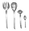 * A Set of Mexican Silver Serving Items, G. Rameriz, 20th Century, comprising four forks of two sizes, four spoons of two sizes