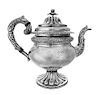 * An American Coin Silver Coffee Pot, Stodder & Frobisher, Boston, First Quarter 19th Century, of baluster form with foliate cas
