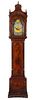 An American Mahogany Tall Case Clock Height 101 1/2 inches.