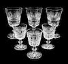 * A Group of American Cut Crystal Stemware Height of goblet 6 inches.