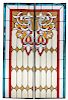 A Set of Eight Leaded Glass Windows Largest: 50 3/4 x 33 1/2 inches.