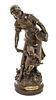 A French Bronze Figural Group Height 18 3/8 inches.