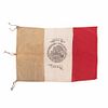 Lábaro Patrio. Bandera Mexicana "1821 - 1921" Centenario de la consumación de la Independencia. Lino, 37.5 x 57 cm.