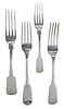 Eleven George III English Silver Forks
