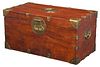 Chinese Camphor Wood and Brass Mounted Trunk