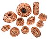 Group of Copper Food Molds 