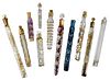 11 Gilt Painted Glass Lay Down Perfumes