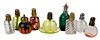 Nine French Glass and Pottery Perfume Burners
