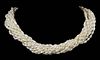 18kt. Pearl and Diamond Necklace 
