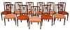 Assembled Set 11 New York Federal Carved Dining Chairs
