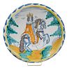 English Delftware Royal Equestrian Charger