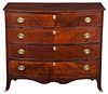 Federal Inlaid Figured Mahogany Bowfront Chest